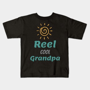 reel cool grandpa Kids T-Shirt